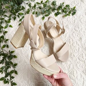 Ana Palma Woven Strappy Heeled Sandal Sz 39